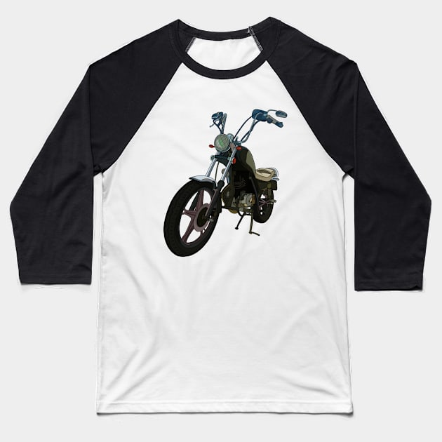 Classic Vintage Motorcycle Baseball T-Shirt by DiegoCarvalho